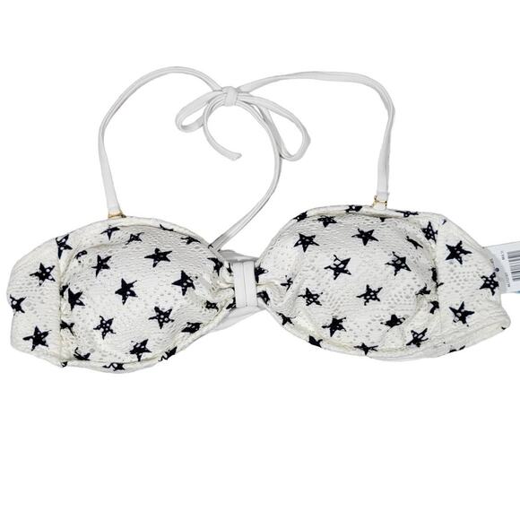 InMocean Star Crochet Bandeau‎ Bikini Top L NWT - Picture 1 of 9